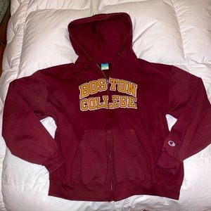 Boston College Zip Up Hoodie